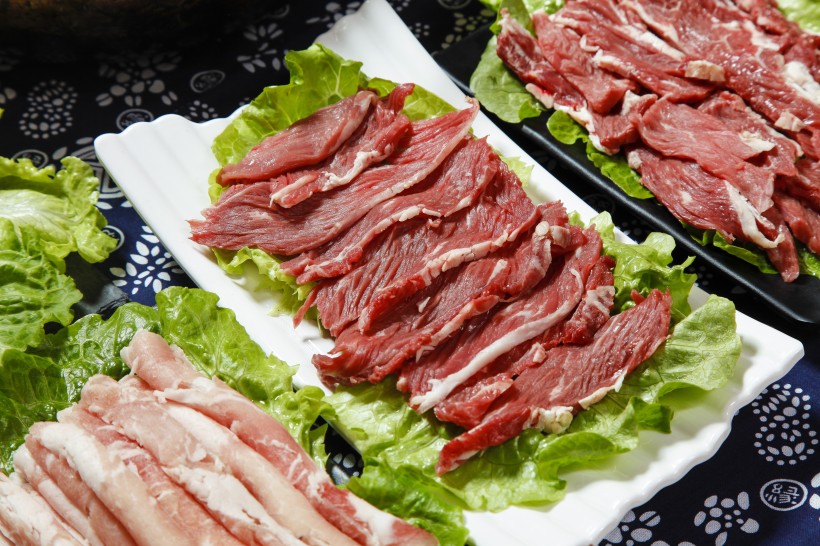 点击大图看下一张：美味火锅肉片图片