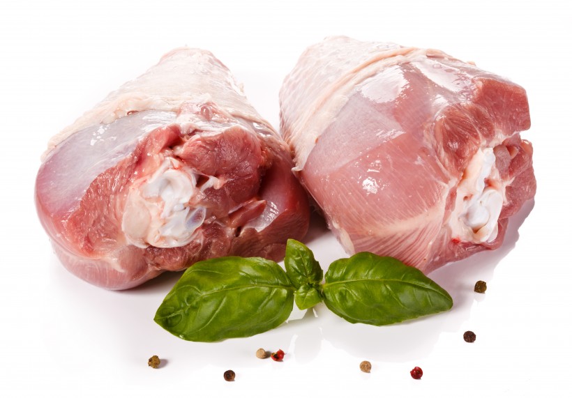 点击大图看下一张：新鲜的鸡肉和猪肉图片