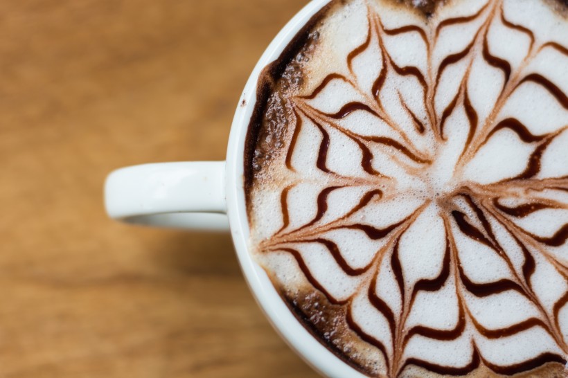 点击大图看下一张：漂亮的咖啡拉花图片
