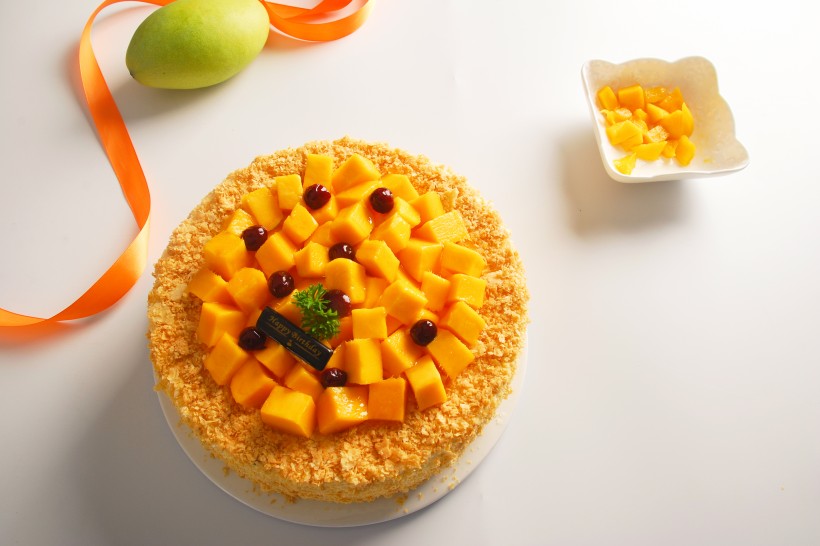 点击大图看下一张：美味好吃的芒果蛋糕图片