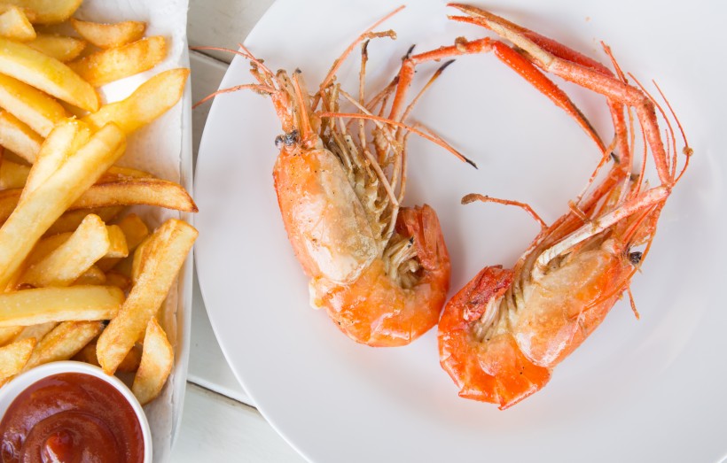 点击大图看下一张：美味的大龙虾图片