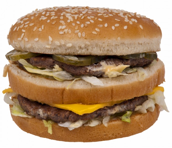 点击大图看下一张：看起来不大好吃的汉堡包图片