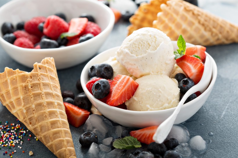 点击大图看下一张：美味的冰淇淋图片