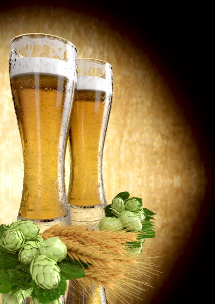 点击大图看下一张：清爽的啤酒饮料图片