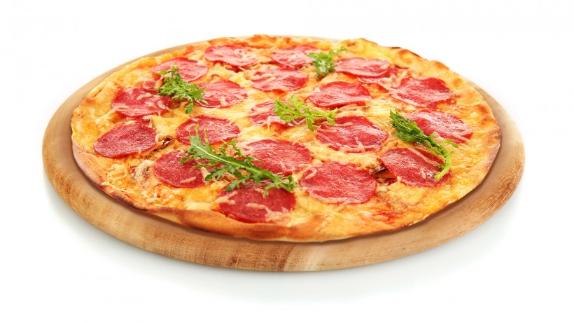点击大图看下一张：美味披萨图片  