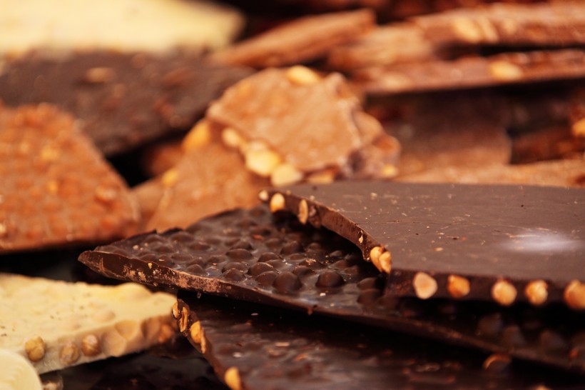 点击大图看下一张：巧克力味的甜点图片