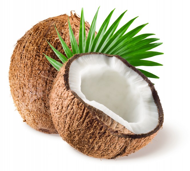 点击大图看下一张：切开的椰子图片