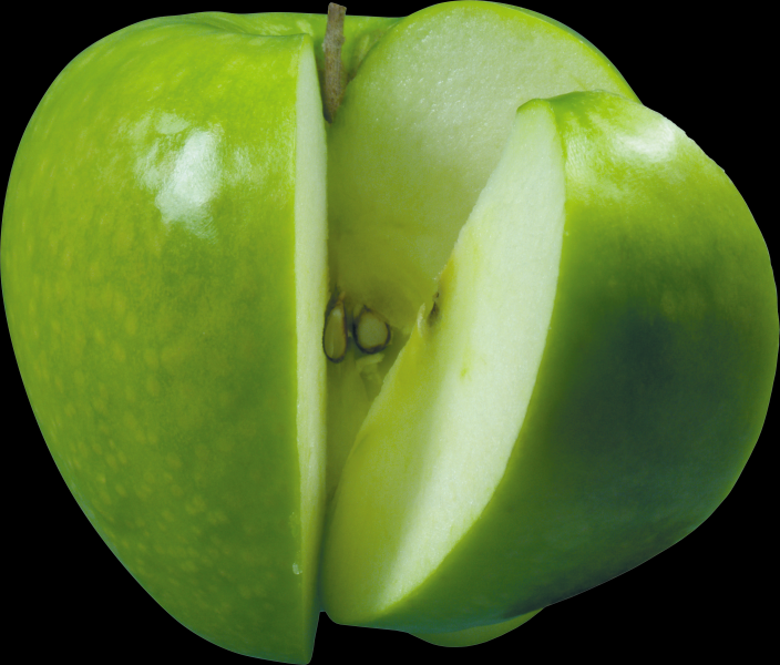 点击大图看下一张：青苹果透明背景PNG图片