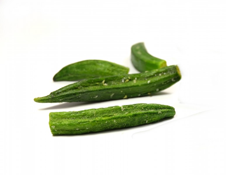 点击大图看下一张：绿色营养的秋葵图片
