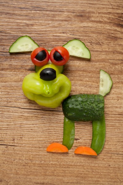 点击大图看下一张：水果蔬菜创意动物图片