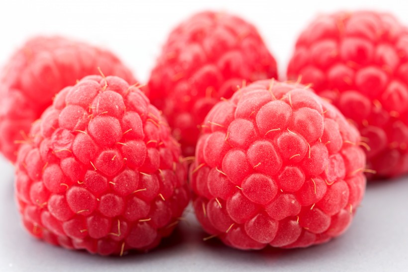 点击大图看下一张：营养好吃的红色树莓图片