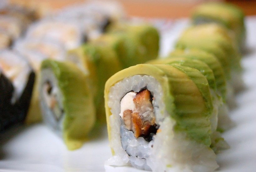 点击大图看下一张：精致的寿司图片