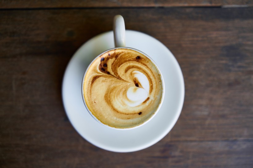 点击大图看下一张：心形咖啡拉花图片