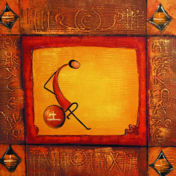 点击大图看下一张:抽象人物油画图片