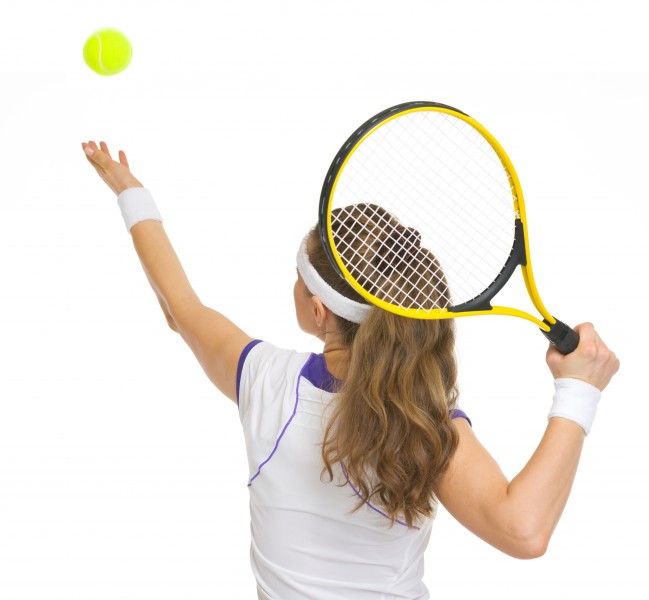 点击大图看下一张：打网球的运动员图片