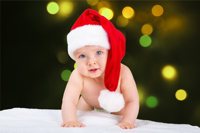 点击大图看下一张：可爱的圣诞宝宝图片