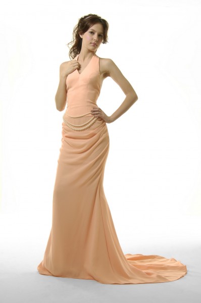 点击大图看下一张:女性晚礼服姿态图片