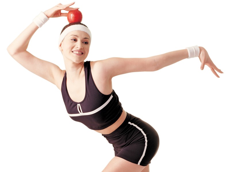 点击大图看下一张:女性健美体操模特造型图片