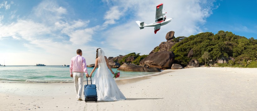 点击大图看下一张：浪漫的情侣夫妻度假旅行图片
