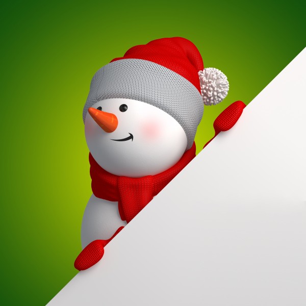 点击大图看下一张：3D圣诞小雪人设计图片