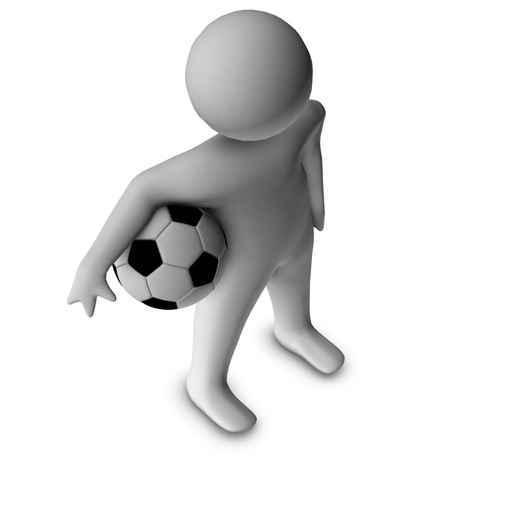 点击大图看下一张：3D小人踢足球图片(500px小图)