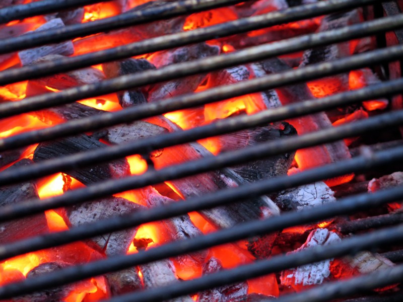 点击大图看下一张：燃烧的木炭图片
