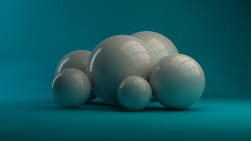 点击大图看下一张：三维球体设计图片