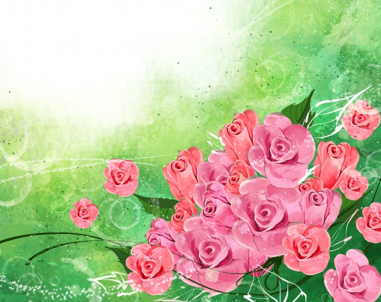 点击大图看下一张：手绘玫瑰素材图片
