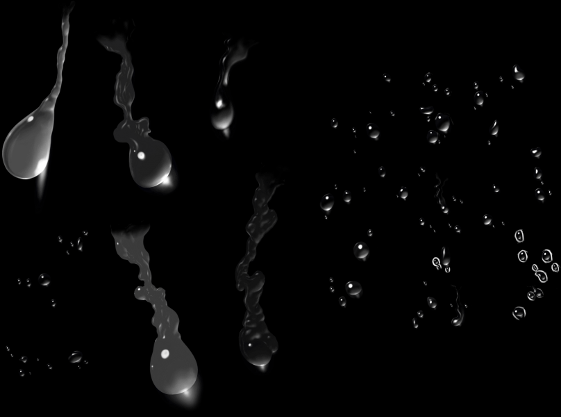 点击大图看下一张：水滴透明背景PNG图片