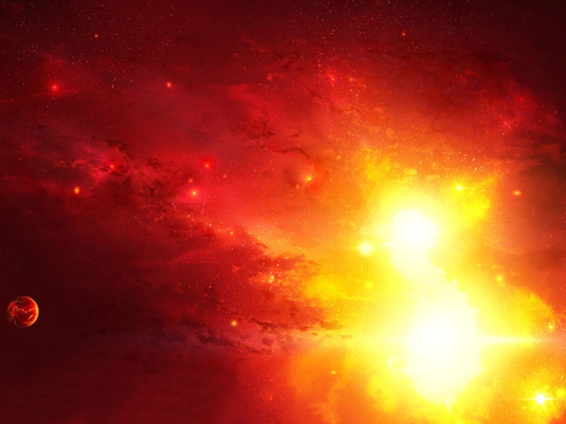 点击大图看下一张：宇宙创意-地球大爆炸图片