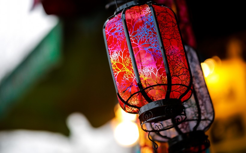 点击大图看下一张：火红的灯笼图片