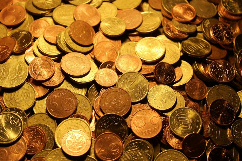 点击大图看下一张：欧元硬币图片