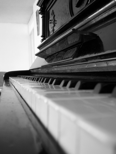 点击大图看下一张：钢琴的黑白键盘图片