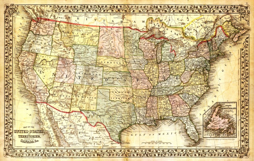 点击大图看下一张：美国地图高清图片
