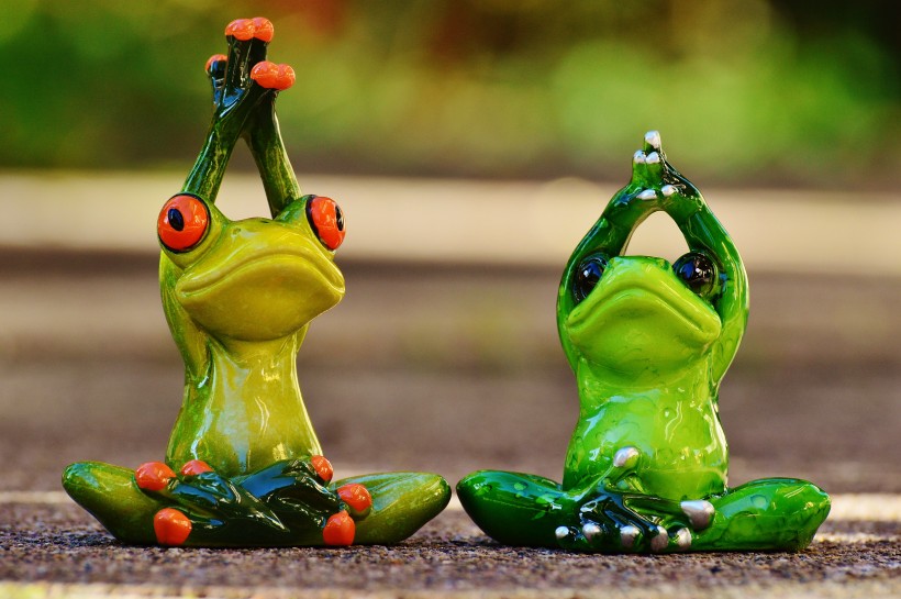 点击大图看下一张：有趣的青蛙情侣摆件图片