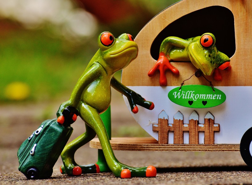 点击大图看下一张：创意可爱搞笑青蛙家居摆件图片