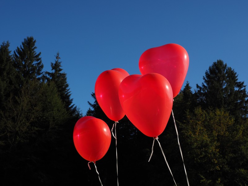 点击大图看下一张：漂亮的求婚气球图片