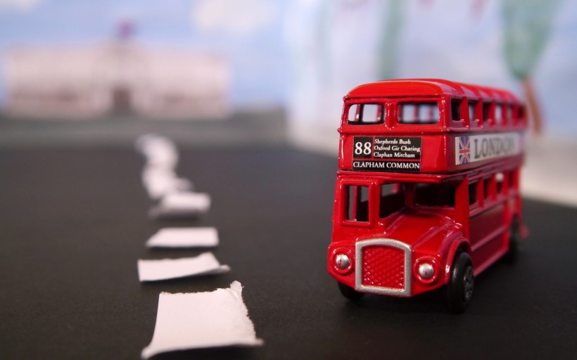 点击大图看下一张：玩具双层巴士车图片