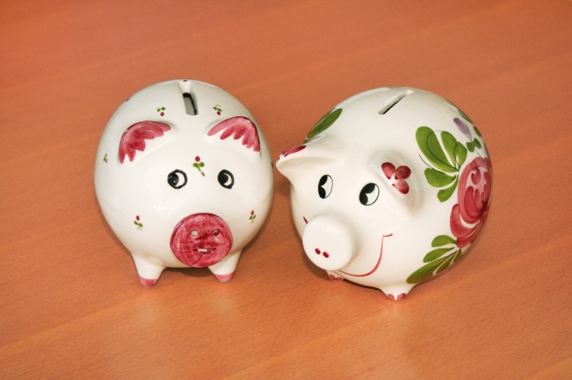 点击大图看下一张：可爱的猪型存钱罐图片