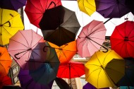 颜色各异的雨伞图片_17张