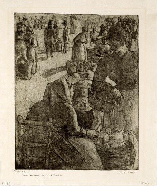 点击大图看下一张：卡米耶·毕沙罗绘画之人物场景系列图片