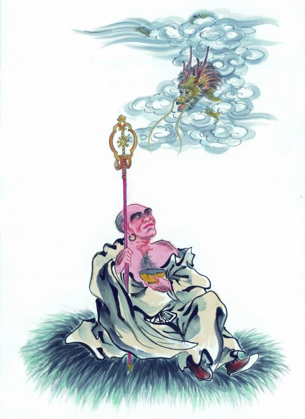 点击大图看下一张：传统男性形象绘画图片