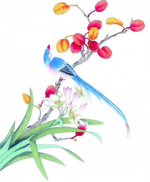 点击大图看下一张:工笔花鸟图片