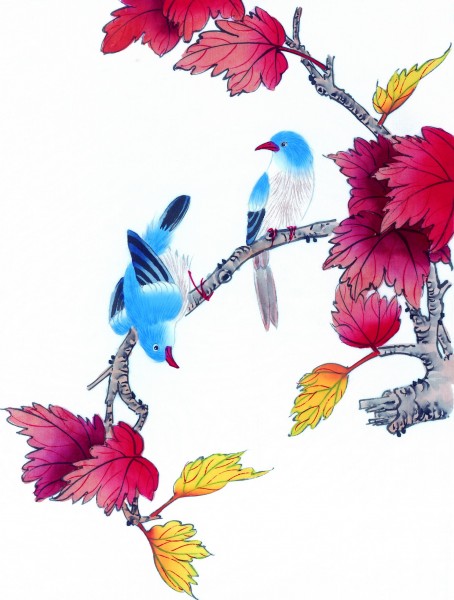 点击大图看下一张:工笔花鸟图片