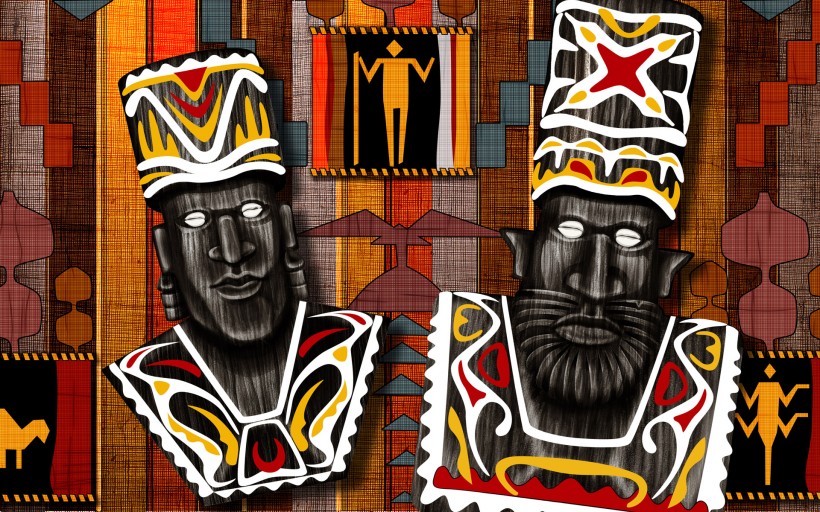 点击大图看下一张:世界民族文化插画图片