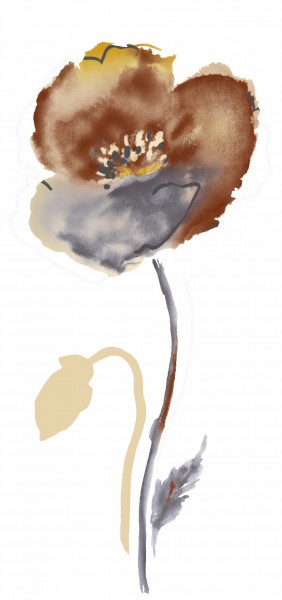 点击大图看下一张：水墨花卉图片