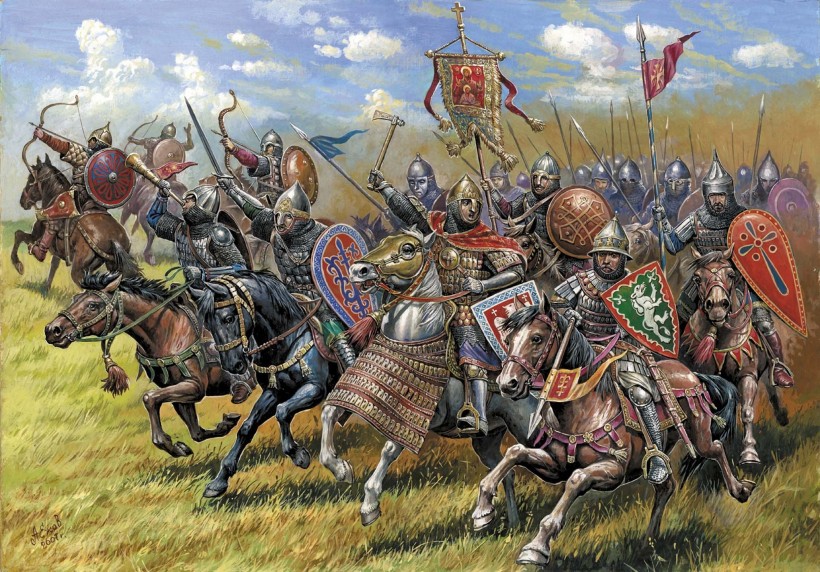 点击大图看下一张：古代战争插画图片