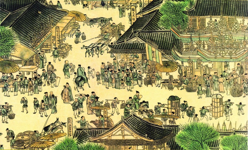 点击大图看下一张：中国古典人物生活图片