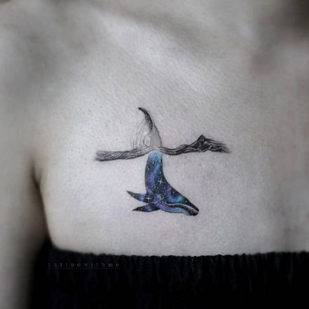 点击大图看下一张：18组好看的鲸鱼刺青图片欣赏