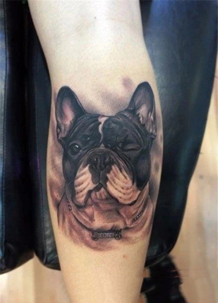 点击大图看下一张：很可爱的宠物小狗狗纹身图片